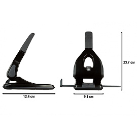 Дырокол Sax 618 до 65 листов черный с линейкой фото Дырокол Sax 618 до 65 листов черный с линейкой