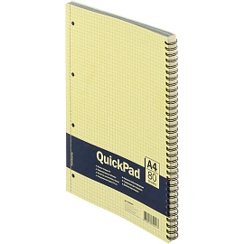 Бизнес-тетрадь Attache Selection А4 80 листов желтая в клетку на спирали (220х298 мм)