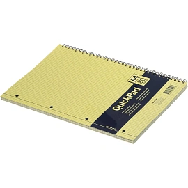 Бизнес-тетрадь Attache Selection А4 80 листов желтая в клетку на спирали (220х298 мм)