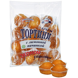 Кексы Махариши Тортини с лимонной начинкой 500 г