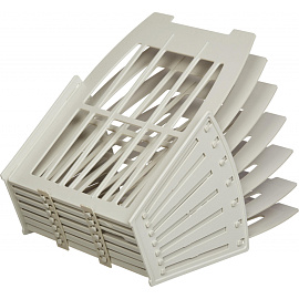 Лоток вертикальный веерный для бумаг 237 мм Attache пластиковый серый 6 отделений