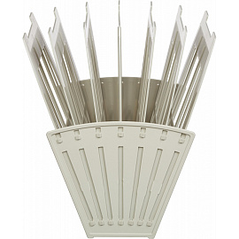 Лоток вертикальный веерный для бумаг 237 мм Attache пластиковый серый 6 отделений