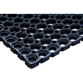 Коврик входной (придверный) Rubberhole ячеистый грязезащитный 100x150 см чёрный