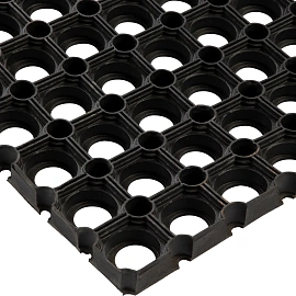 Коврик входной (придверный) Rubberhole ячеистый грязезащитный 100x150 см чёрный