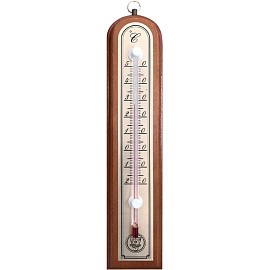 Термометр коричневый комнатный деревянный без ртути