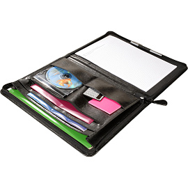 Сумка-папка деловая Алекс Лидер из искусственной кожи черного цвета (123и)