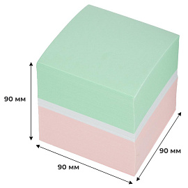 Блок для записей Attache 90x90x90 мм цветной (плотность 80 г/кв.м)
