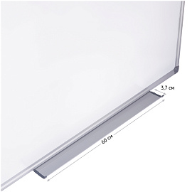 Доска магнитно-маркерная OfficeSpace, 100*150см, алюминиевая рамка, полочка