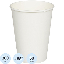 Стакан одноразовый бумажный Комус 300/430 мл белый (50 штук в упаковке, HB90-430-0000)