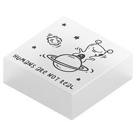 Ластик Berlingo "Aliens", прямоугольный, 28*28*12мм, флуоресцентный фото Ластик Berlingo "Aliens", прямоугольный, 28*28*12мм, флуоресцентный