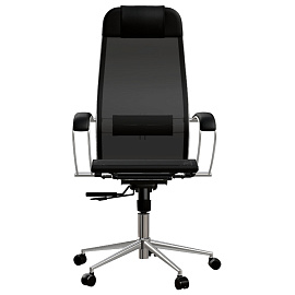 Кресло МЕТТА "ErgoLife" 10 B1-104K, хром, синхромеханизм, прочная сетка, черное