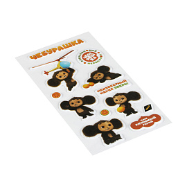 Наклейки объемные Мульти-Пульти "Чебурашка", 12 наклеек