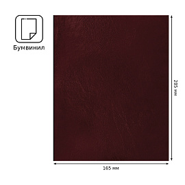 Тетрадь 48л., А5 клетка BG, бумвинил, бордовый