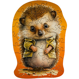 Деревянный пазл в яйце ТРИ СОВЫ "Ежик