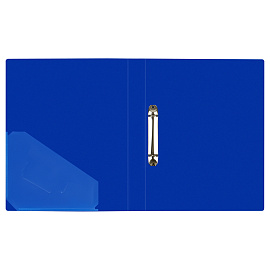 Папка на 2 кольцах СТАММ "Стандарт" А4, 40мм, 700мкм, пластик, синяя фото Папка на 2 кольцах СТАММ "Стандарт" А4, 40мм, 700мкм, пластик, синяя