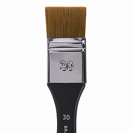 Кисть художественная профессиональная, синтетика, флейц, № 30, BRAUBERG ART CLASSIC, 201035 фото Кисть художественная профессиональная, синтетика, флейц, № 30, BRAUBERG ART CLASSIC, 201035