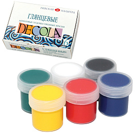 Краски акриловые Невская палитра Decola 6 цветов по 20 мл фото Краски акриловые Невская палитра Decola 6 цветов по 20 мл