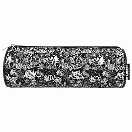 Пенал-косметичка BRAUBERG, Graffiti, черный, 20х7х7см, 272297