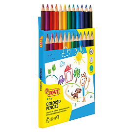 Карандаши цветные JOVI "Maxi", 12цв., трехгран., утолщенные, заточен., картон, европодвес фото Карандаши цветные JOVI "Maxi", 12цв., трехгран., утолщенные, заточен., картон, европодвес