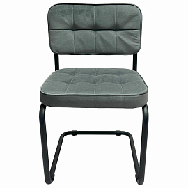 Стулья КОМПЛЕКТ 2 шт., РС14М, черный каркас, велюр, графит, разобранные фото Стулья КОМПЛЕКТ 2 шт., РС14М, черный каркас, велюр, графит, разобранные