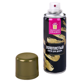 Спрей для декора ЗОЛОТИСТЫЙ, 250 мл, ЗОЛОТАЯ СКАЗКА, 592285