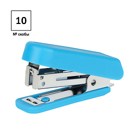 Мини-степлер №10 OfficeSpace до 7л., пластиковый корпус, синий фото Мини-степлер №10 OfficeSpace до 7л., пластиковый корпус, синий