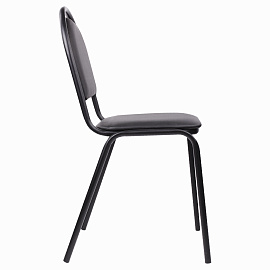 Стул для посетителей РС00Л, черный каркас, кожзам черный фото Стул для посетителей РС00Л, черный каркас, кожзам черный