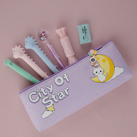 Пенал мягкий 205*75*30 MESHU "City Star", полиэстер, ПВХ