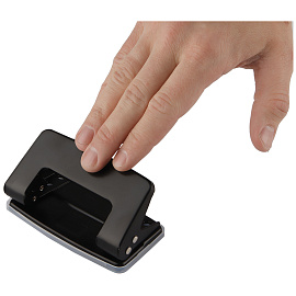 Дырокол OfficeSpace 10л., металлический, черный фото Дырокол OfficeSpace 10л., металлический, черный