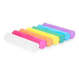 Мел цветной JOVI (Испания), набор 20 шт., для рисования на асфальте, круглый, пластиковое ведро, 1130