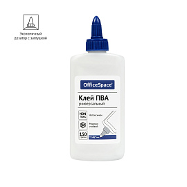 Клей ПВА OfficeSpace, 150г, с дозатором, дисплей бокc фото Клей ПВА OfficeSpace, 150г, с дозатором, дисплей бокc
