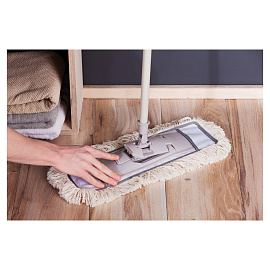 Швабра флаундер York ЭКО Натурал 42x10 см телескопическая ручка