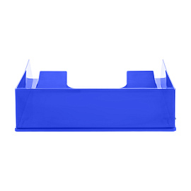 Лоток для бумаг горизонтальный СТАММ "Фаворит", тонированный синий