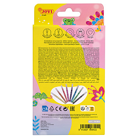 Фломастеры с блестками JOVI "Glitter", 08цв., смываемые, картон, европодвес фото Фломастеры с блестками JOVI "Glitter", 08цв., смываемые, картон, европодвес