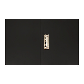 Папка с боковым зажимом СТАММ А4, 14мм, 500мкм, пластик, черная