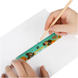 Линейка 15см Мульти-Пульти "Чебурашка", с принтом, европодвес