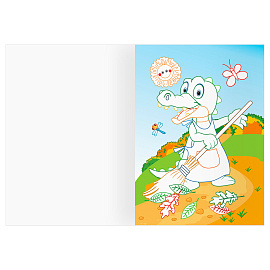 Раскраска с цв. фоном А5, 8 стр., ТРИ СОВЫ "Профессии