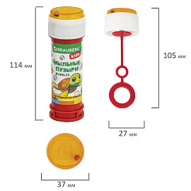 Мыльные пузыри 60 мл, с игрушкой на крышке, BRAUBERG KIDS, 665453 фото Мыльные пузыри 60 мл, с игрушкой на крышке, BRAUBERG KIDS, 665453