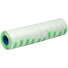 Этикет-лента OfficeSpace, 22*12мм, волна, зеленая, 800 этикеток фото Этикет-лента OfficeSpace, 22*12мм, волна, зеленая, 800 этикеток