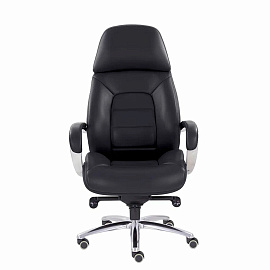 Кресло офисное "EPIK" A-181-G, мультиблок, натуральная кожа, черное