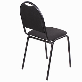 Стул для посетителей РС00Л, черный каркас, ткань черная фото Стул для посетителей РС00Л, черный каркас, ткань черная