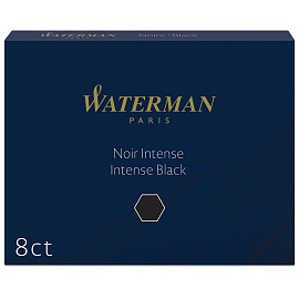 Картриджи чернильные для перьевой ручки Waterman Cartridge Size Standard черный (8 штук в упаковке)