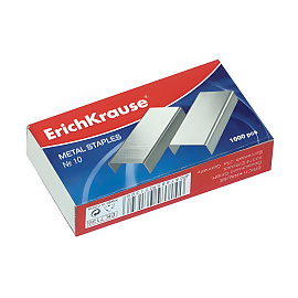 Скобы для степлера Erich Krause №10 с цинковым покрытием (1000 штук в упаковке)