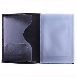 Обложка для автодокументов OfficeSpace кожа, черный фото Обложка для автодокументов OfficeSpace кожа, черный