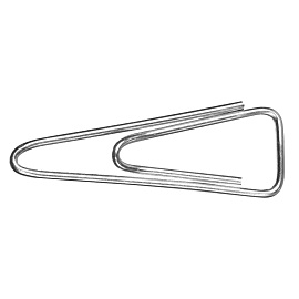 Скрепки большие 50 мм, ОФИСМАГ, никелированные, треугольные, 50 шт., в картонной коробке, 222093 фото Скрепки большие 50 мм, ОФИСМАГ, никелированные, треугольные, 50 шт., в картонной коробке, 222093