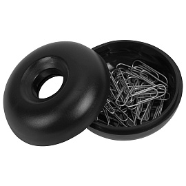 Скрепочница магнитная STAFF, черный корпус, 226825