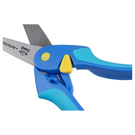 Ножницы детские Мульти-Пульти "Приключения Енота", 16см, синие, автосмыкание, европодвес