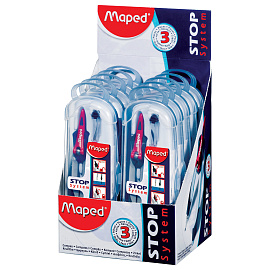 Готовальня Maped Stop System серебристая (3 предмета в наборе, 196100)