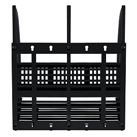 Лоток для бумаг вертикальный СТАММ "Line", сборный, 2 отделения, черный