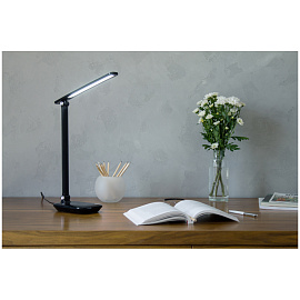 Светильник настольный на подставке СТАРТ CT111, 6Вт, LED, сенс. упр., черный